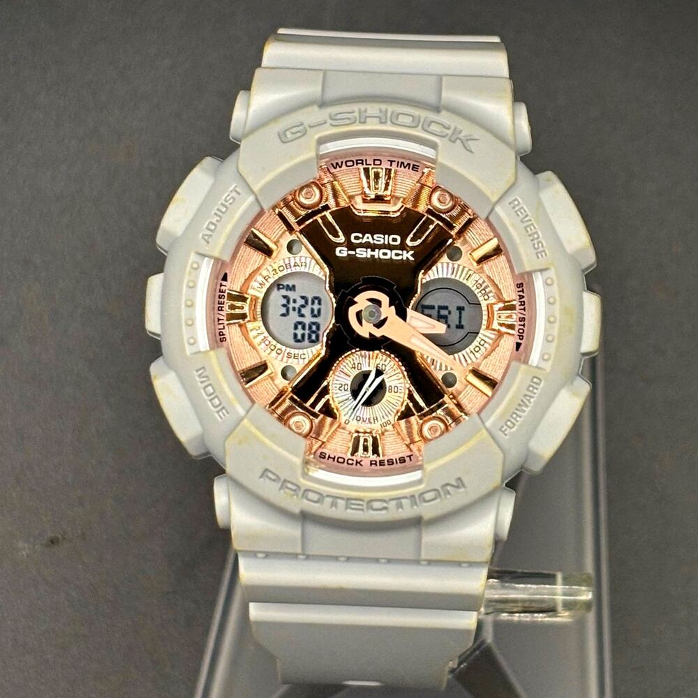 Casio G-Shock GMA-S120MF-8A Matte Gray Metallic Rose Gold Dial Women's Watch